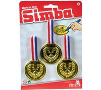 Simba 108612196 3 médailles avec ruban, 2 assortiments, Multicolore