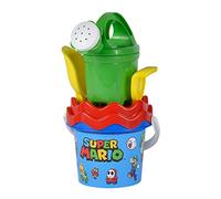 Simba 109234593 Super Mario Baby Ensemble de seaux, Jouets de Sable, 5 pièces, Seau, passoire, Pelle, râteau, arrosoir 11 cm, diamètre : 14 cm, à partir de 10 Mois, Vert