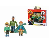 Simba Set de figurines Sam le Pompier Malcom, Norman & James 7,5 cm – Entièrement mobiles