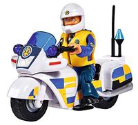 Simba 109251092 - Sam Le Pompier Moto de Police avec Figurine Malcolm, avec Accessoires, Saison 12, à partir de 3 Ans