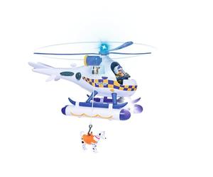 Simba 109252537 Sam Le Pompier Wallaby Police avec Son, lumière Bleue, projecteur, treuil, avec Figurine Rose et Radar Dalmatien, reniflage, Accessoires, à partir de 3 Ans