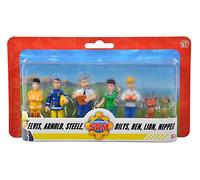 Simba 109252538 Jeu de figurines Sam le pompier, 6 pièces, 2 assorties, une seule version livrée, figurines jouets de 5 à 7 cm, à partir de 3 ans
