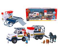 Simba 109252624 - Sam le Pompier Secours aux Animaux avec Remorque - Neuf
