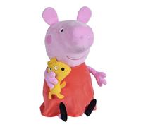 Simba 109261007 - Peppa Pig Peluche 50 cm, avec Chien, Doudou, Peppa Pig Cochon, Convient dès Les Premiers Mois de la Vie