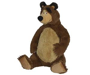 Simba - 109309894 - Masha et Michka -Peluche Michka avec Jambes Articulées - Marron - 50 cm