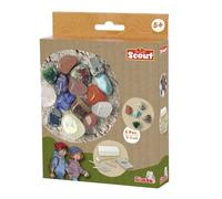 Simba 109452661 Scout 5 véritables minéraux à déterrer, loupe, Outils et Sac, à partir de 3 Ans, 2 à 3 cm chacun