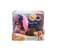 Simba 109483043 Mia and Me Étoiles Licorne, Licorne, Cheval de Jeu avec étoiles sur Le Corps Qui Brillent dans Le Noir et Une Brosse pour coiffer Les Cheveux, à partir de 3 Ans