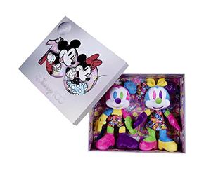 Simba 6315870124 - Coffret Collector Disney Mickey & Minnie 100 ans, Peluche de 33 cm, Édition limitée pour Collectionneurs, Coffret Cadeau, Exclusivité Amazon, Certificat & Numéro de série