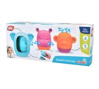 Simba ABC Lot de 3 Jouets de Bain Souples en Silicone (Hippo, éléphant, Singe), faciles à Nettoyer grâce à l'ouverture, Jouets de Bain pour Tout-Petits à partir de 12 Mois, 8 cm