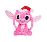 Simba Angel 6315870643 Peluche Disney Lilo & Stitch avec Bonnet de Père Noël, Licence Officielle Disney, Convient à Tous Les âges 25 cm