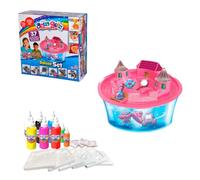 Simba Aqua Gelz Deluxe 106322496 - Aqua Gelz Deluxe Princesses Château Kit de bricolage créatif avec 8 bouteilles de gel de couleur, 6 formes, 5 additifs d'eau, bol avec serrure, autocollants, à