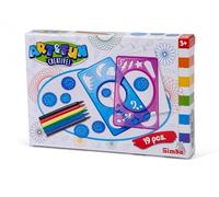 Simba Art and Fun Lot de 2 pochoirs de Peinture, 7 Roues, 4 papiers, 6 marqueurs, à partir de 3 Ans