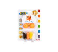 Simba Art & Fun Air Dry Clay Tiger Kit créatif avec pâte à Modeler séchant à l'air, 4 Couleurs Airclay, pièces en Plastique et Instructions (français Non Garanti), kit de Bricolage pour Enfants à