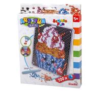 Simba Art & Fun Sequin Fun Cupcake - Kit de bricolage à paillettes avec 700 paillettes, plaque à motif 18 x 18 cm, stylo à emboîter, peinture mosaïque créative pour enfants à partir de 5 ans