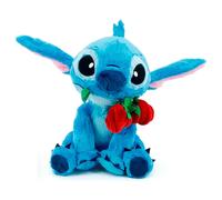 Simba Peluche Stitch avec rose 25 cm Bleu