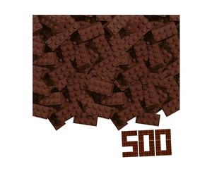 Simba Blox Lot de 500 Blocs de Construction Marron pour Enfants à partir de 3 Ans et Plus 8 Briques dans Un Carton de Haute qualité, entièrement Compatible avec de Nombreux Autres Fabricants
