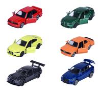 Majorette Voiture miniature BMW Premium Cars métal 7,5 cm, suspension, pièces mobiles, assortiment 6