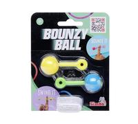 Simba Bounzyball Lot de 2 balles de Tricot en Caoutchouc avec Cordon en Caoutchouc et Boucle pour Les Doigts, diamètre : 2,5 cm, à partir de 5 Ans