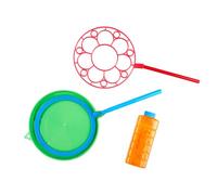 Simba Bubble Fun 107286191 Kit de Bulles de Savon géantes, 2 Anneaux de 18 cm, 250 ML de Liquide, à partir de 3 Ans