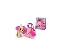 Simba- Chi Chi Love Fluffy Friend, Chien en peluche Chihuahua avec chapeau en peluche et sac assorti, 20 cm (105893510) SIMBA