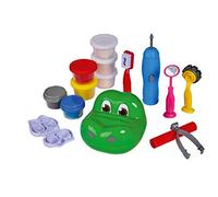 Simba Art und Fun 106324426 Kit de pétrissage Dentiste Crocodile, pâte à Modeler 300 g, Foret Manuel, 5 pièces, Accessoires, à partir de 3 Ans