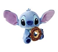 Simba Disney Stitch Doudou avec Doughnut - Peluche à câliner avec Donut Chocolat et saupoudres, Mignon Classique Disney pour Les Fans et Les Enfants, Bleu, 25 cm, à partir de 0 Ans