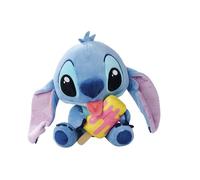 Simba Disney Stitch Doudou avec Glace sur Tige - Peluche à câliner avec Glace colorée sur la Tige, Look d'été Joyeux, ami en Peluche Doux, Bleu, 25 cm, à partir de 0 Ans