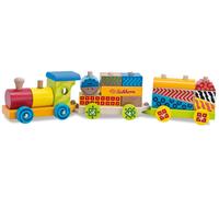 Simba Eichhorn 100002223 - Set Treno in Legno 20 Pezzi, incl. 17 mattoncini, 41