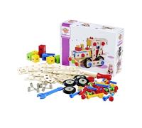 Simba Eichhorn - Locomotive 4 en 1 - Jeu de Construction Bois - 100 Pièces - Dès 4 Ans - Bois de Hêtre Labellisé FSC - 100039027