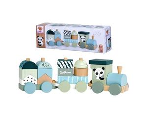 Simba Eichhorn - Panda Train - Bois - 13 Cubes - Dès 12 Mois - 100003804