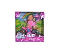 Simba - Evi Holiday poupée articulée en vélo avec Chien, Couleur, 105733273038