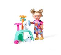 Simba Poupée Evi Love Arbre à Chat – Mini 12 cm, 2 chats, 5 accessoires – Dès 3 ans