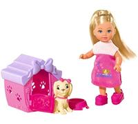 Simba - Evi Love Chiot et sa Niche - Mini Poupée 12cm - Accessoire Gamelle Rose Inclus - Dès 3 Ans - 105735867S12