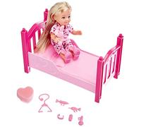 Simba - Evi Love Malade - Mini Poupée 12cm - Varicelle - Eponge Qui Efface Les Boutons - Lit + Accessoires Inclus - 105733407, Rose