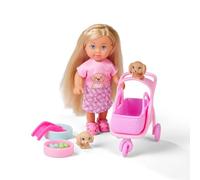 Simba Evi Love Playground Poupée (12 cm) en kit d'aire de Jeux avec 3 Animaux et Accessoires, Joli Jeu de rôle pour Enfants à partir de 3 Ans