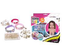 Simba Fash!on Flash Slide-Charm Bracelet Deluxe - Kit de Bricolage avec 4 Bracelets, Perles de Lettres et Breloques décoratives, réglable avec Boucle ardillon, kit de Bricolage pour Enfants à partir