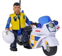 Simba Feuerwehrmann Sam Polizei Motorrad mit Figur, Polizist, Polizeimotorrad, Spielfigur, Spielzeug, 109251092