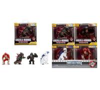 Simba Figurines en métal 7 cm Monsters Godzilla X Kong Assortiment de 4 sur Display Modèles Assortis