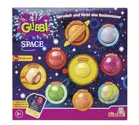 Simba Glibbi Space Lot de 9 bombes de bain avec cartes d'information sur les planètes, plaisir du bain à partir de 3 ans