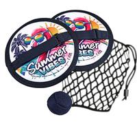 Simba Jeu de Balle en néoprène - Jeu de Lancer et d'attraper avec 2 Attrape-Mains Souples en (18 cm), 1 Balle (4,7 cm) et Sac de Transport, Jouet d'extérieur pour l'intérieur et l'extérieur, à partir