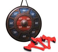 Simba - Jeu de fléchettes Viking - 3 haches doubles 15 cm, cible tissu Ø65 cm - Dès 3 ans