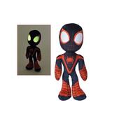 Disney - Spiderman Miles Morales 25 cm, Personnage de la série Marvel Spidey et Ses Amis surprenants, avec des Yeux Qui Brillent dans Le Noir