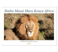 Simba Masai Mara Kenya Africa (Wall Calendar 2026 DIN A3 landscape), CALVENDO 12 Month Wall Calendar: Simba the African Lion