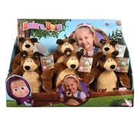 Simba- Masha Plüschbär, 25cm, 2-Sort. Article en Peluche, 109301071, Marron