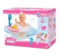 Simba New Born 105560512 Baignoire pour bébé avec Douche, Pompe et Canard de Bain, pour poupées de 30 à 43 cm, 32,5 cm, Accessoires de poupée à partir de 3 Ans