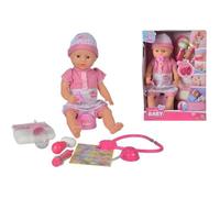 SIMBA New Born Baby Poupon Docteur Fonction Pipi