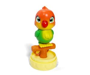 Simba Pamper Petz Mini Birdy - Oiseau Chanteur interactif avec 5 Sons, Ailes flottantes au Toucher, avec Stand d'oiseau et Anneau de Transport, Fonction Try-Me, Oiseau Jouet à partir de 3 Ans