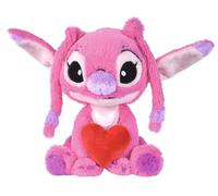 Simba Peluche Ange 25 cm Tenant Un cœur. Personnage de Lilo & Stitch. Peluche Douce et Amoureuse. Licence Officielle Disney. Convient dès 0 Mois (6315877002X12)