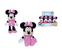 Simba - Peluche Originale Disney Minnie 20 cm, 6315870246Y12 +0 Mois, Petite Robe Rose, Doux à câliner