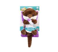 Simba PetZoo Baby Loutre - Doudou Interactif avec Fonction Tétine & Biberon, Fonction Try-me, 28 cm, Peluche pour Enfants à partir de 1 an